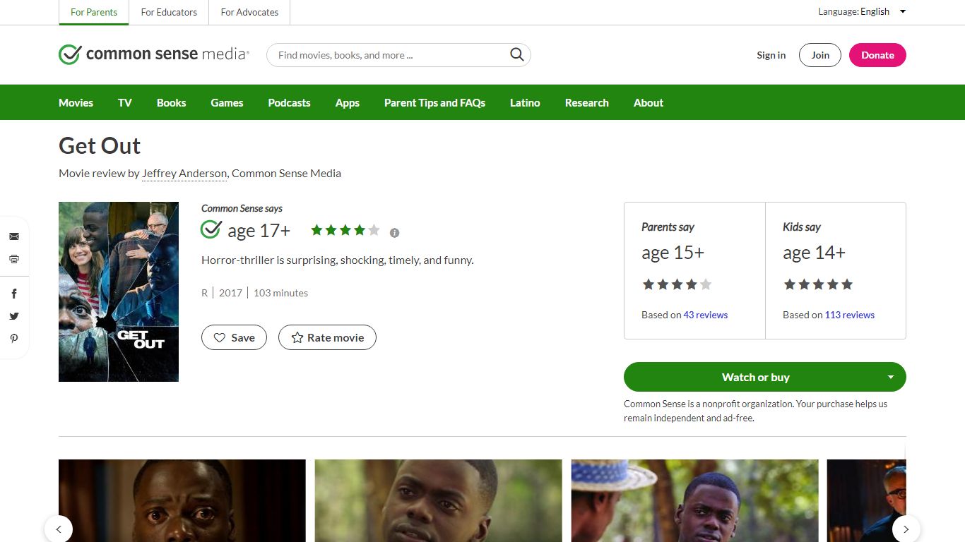 Get Out Movie Review | Common Sense Media